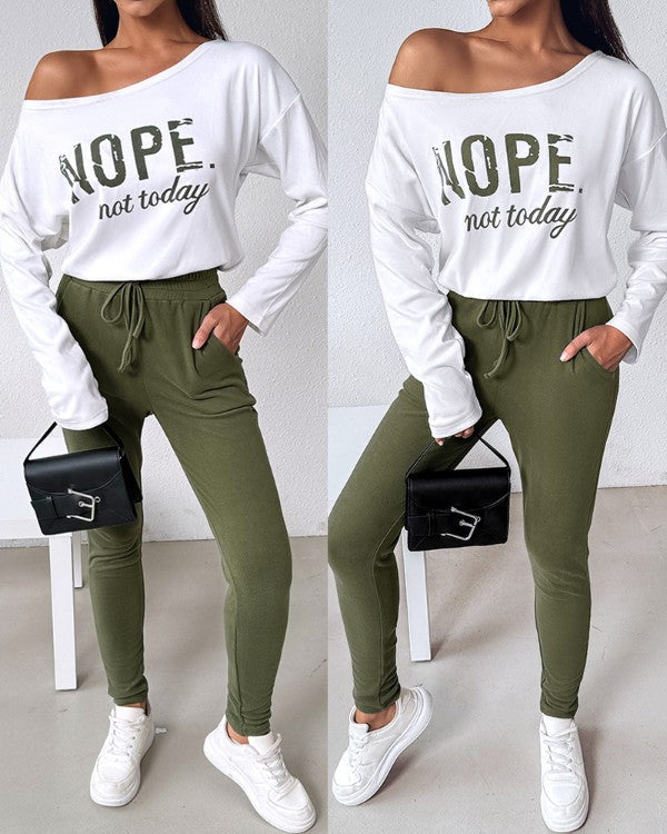 Lily/ Nope Not Today Top & Jogger Set