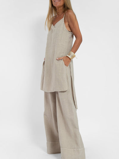 Olivia | Casual Linen Two-Piece Set