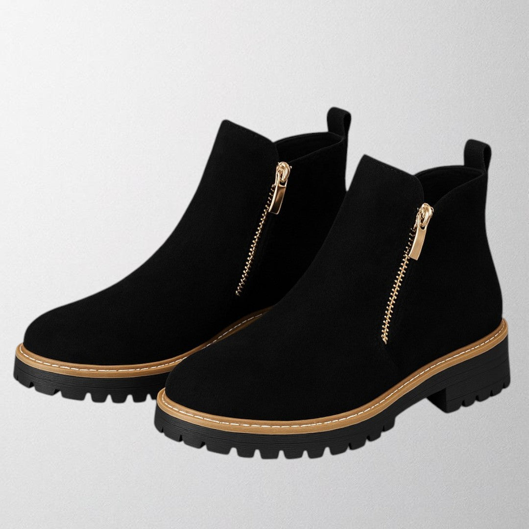 Olivia – Women's shoe with round toe and side zip fastening