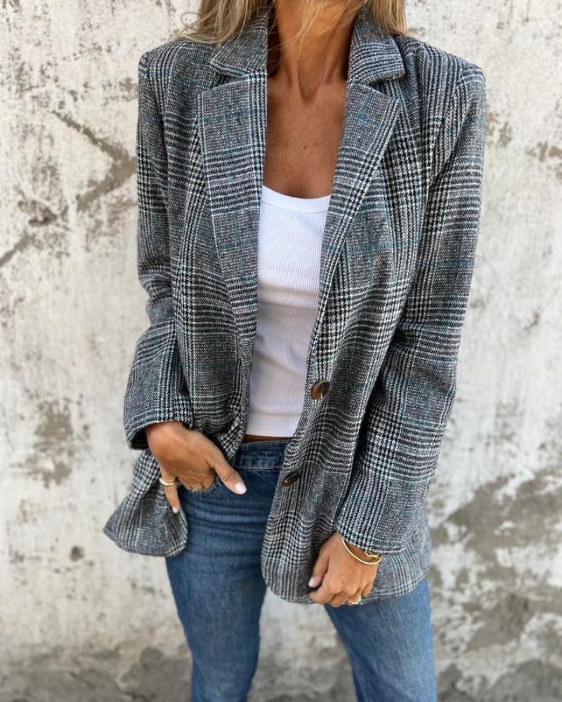 Raven | Classic Checkered Blazer