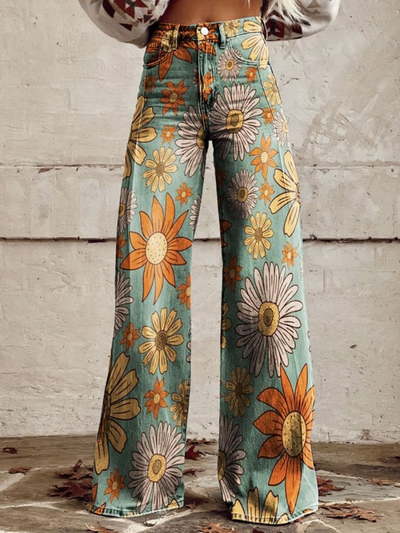 Cirilla™ | Vintage Floral Baggy Pants