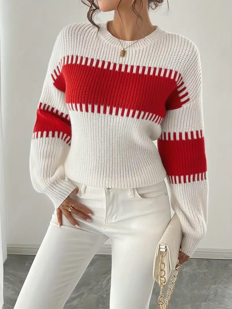 Clarisse – Long-Sleeved Round-Neck Sweater