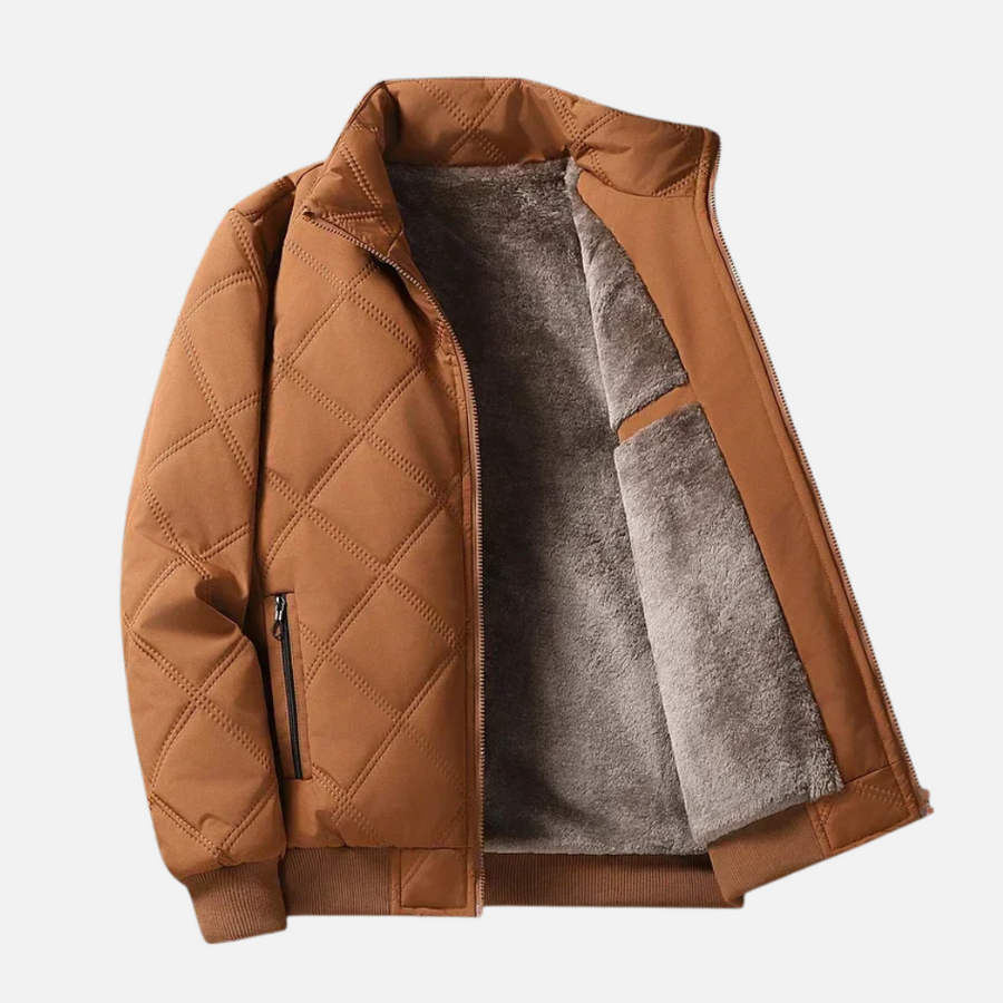 Julien – Diamond Pattern Stand-Up Collar Jacket