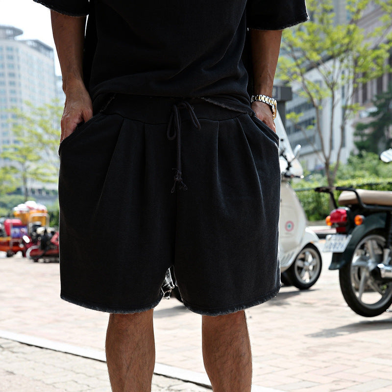 Men's Fashion Loose Short Sleeve T-shirt and Shorts Set