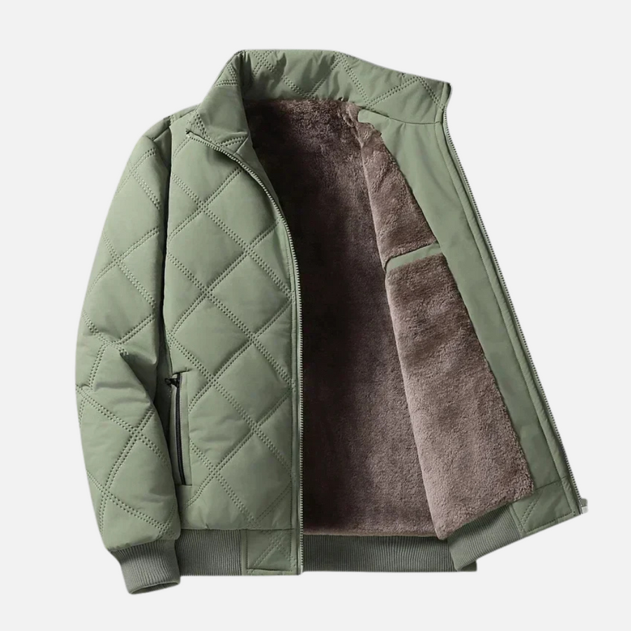 Julien – Diamond Pattern Stand-Up Collar Jacket