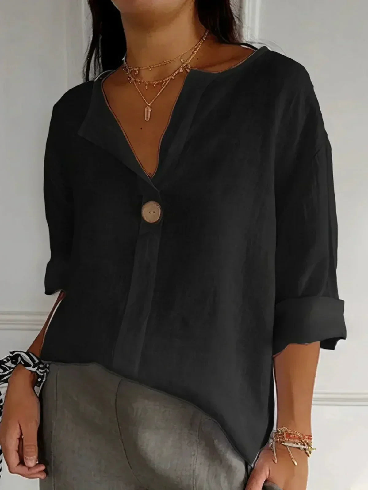 Rebecca | Casual V-Neck Blouse