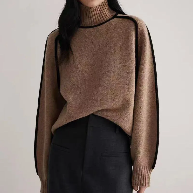 Evelyn™ | Elegant Patchwork Turtleneck Sweater