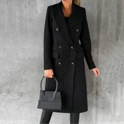 Elowen | Elegant Wool Trench Coat