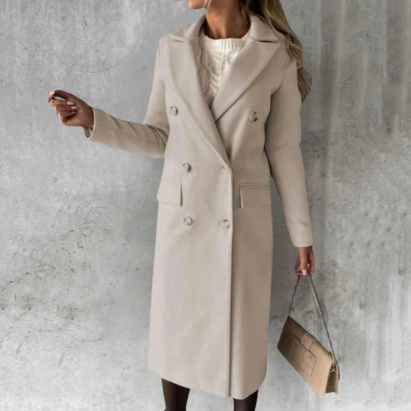 Elowen | Elegant Wool Trench Coat