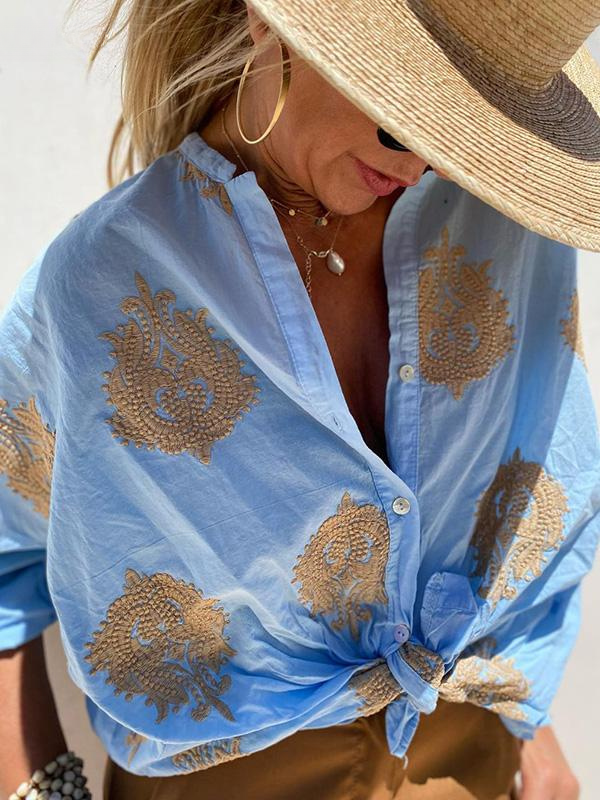 Elysia- Stylish embroidered blouse