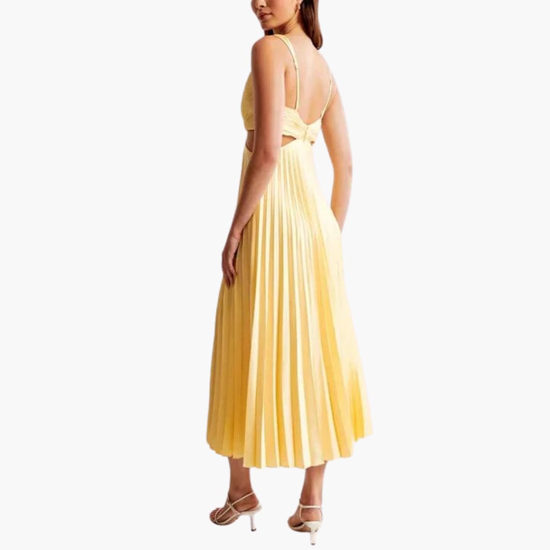 Sunny | Pleated Neckline Dress