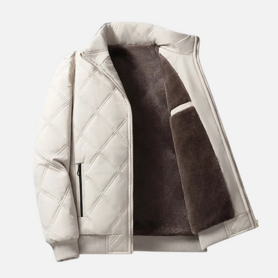 Julien – Diamond Pattern Stand-Up Collar Jacket