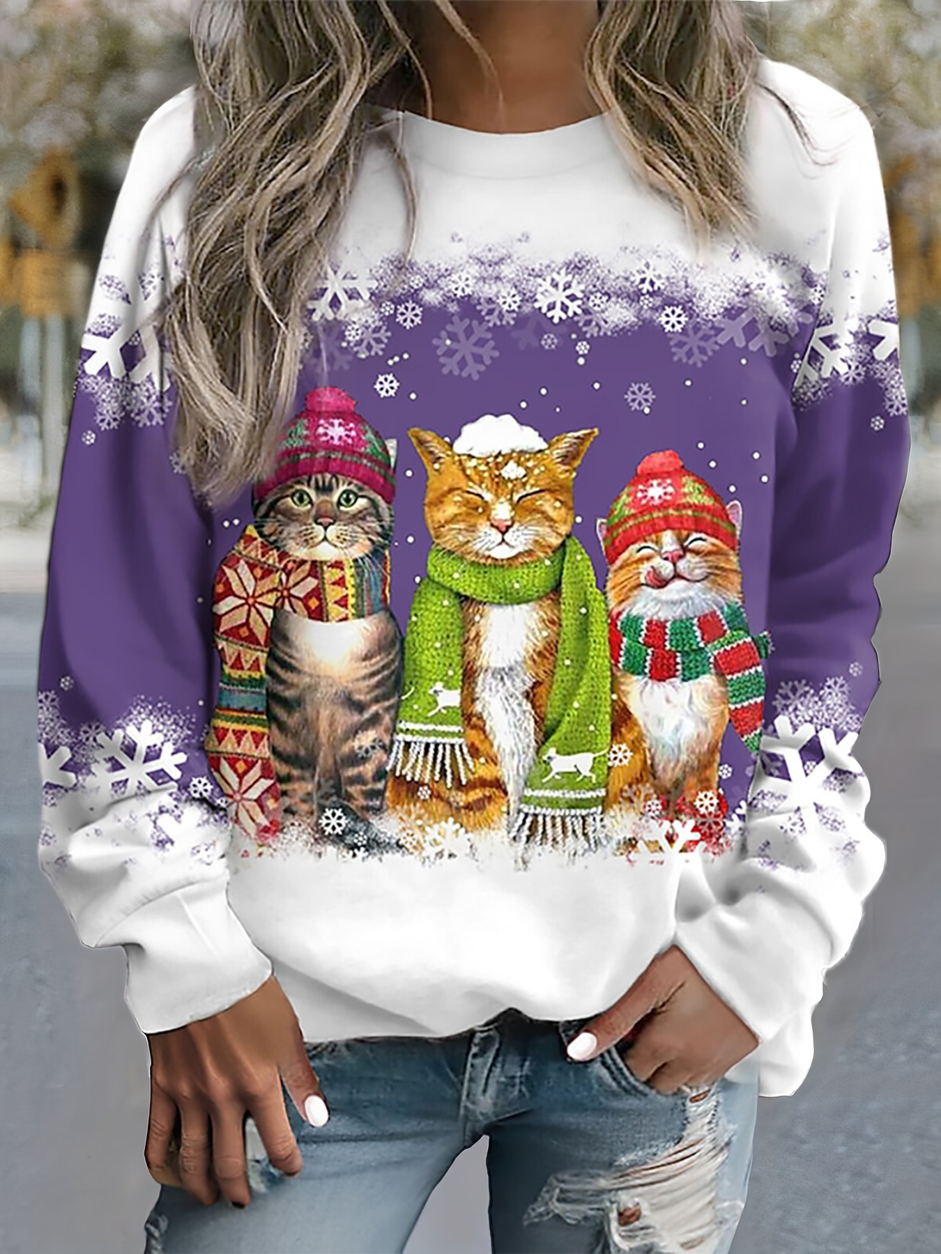 Wren™ | Festive Cat Winter Sweater