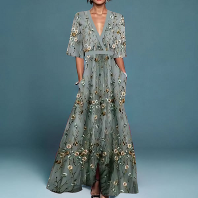 Penelope | Elegant Floral Wrap Dress