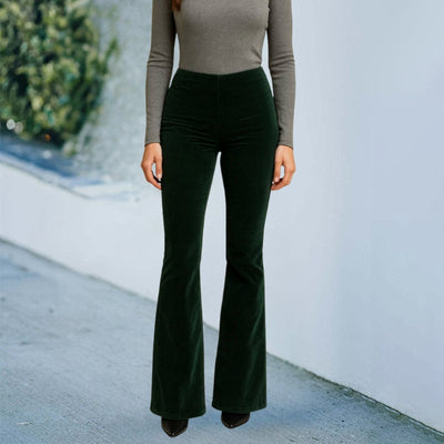 Isolde – High-Waisted Corduroy Flared Pants