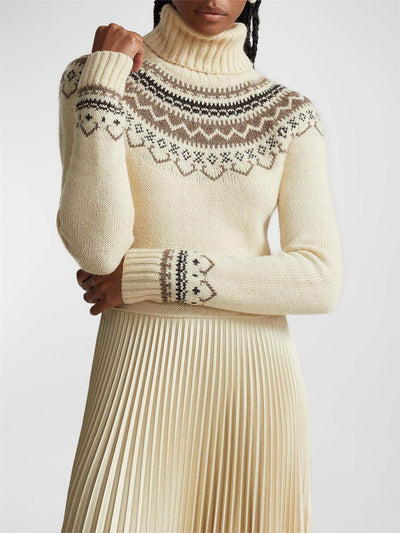 Amelia | Hybrid Sweater-Pleated Turtleneck Dress