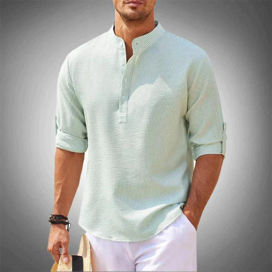 Henry-Men's Collarless Tunic Shirt