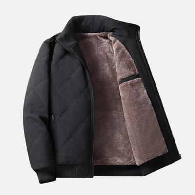 Julien – Diamond Pattern Stand-Up Collar Jacket