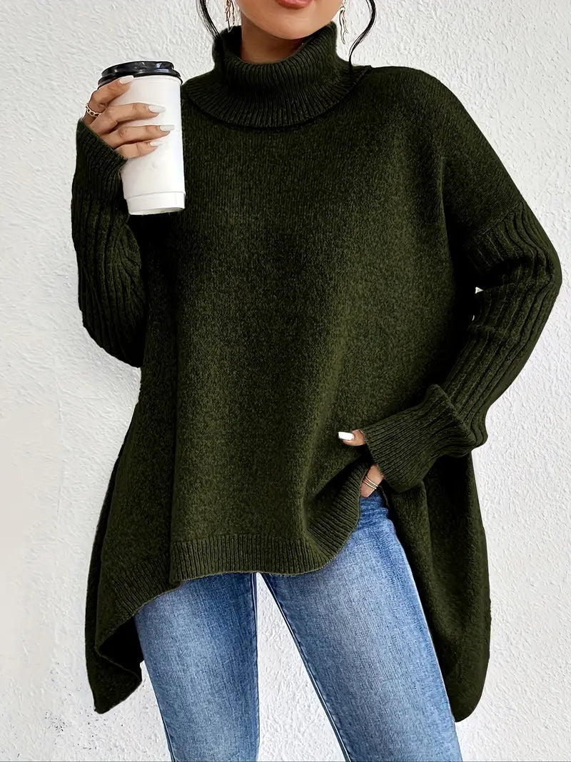 Myrelle – Casual Long Sleeve High Neck Sweater
