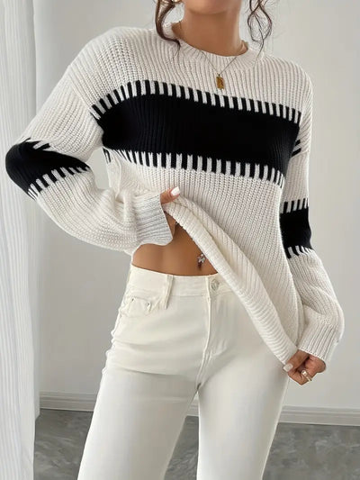 Clarisse – Long-Sleeved Round-Neck Sweater