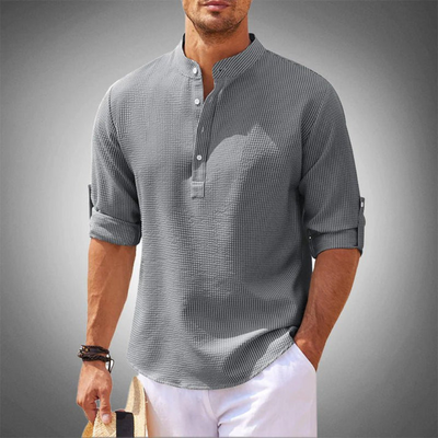 Henry-Men's Collarless Tunic Shirt