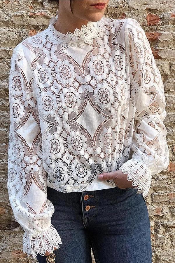 Long Sleeve Lace Top