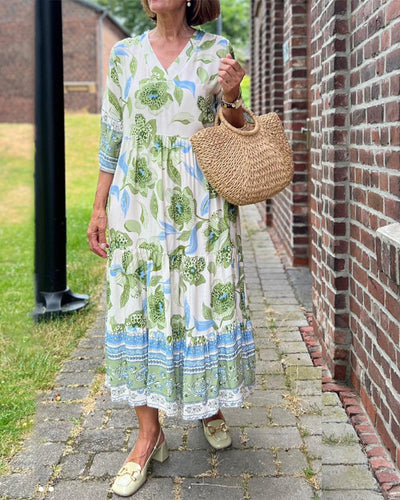 Amelia | Floral V-Neck Dress