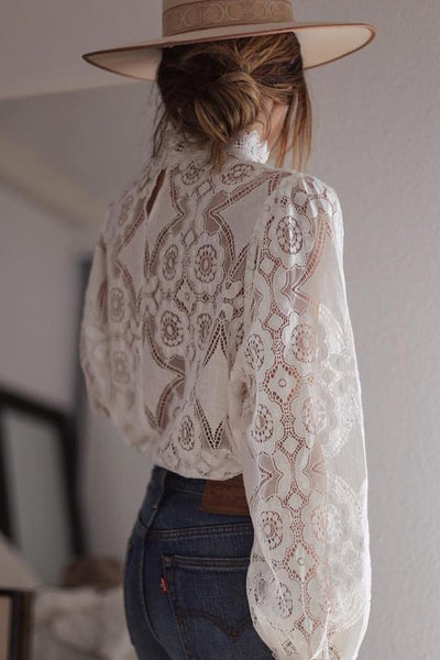 Long Sleeve Lace Top