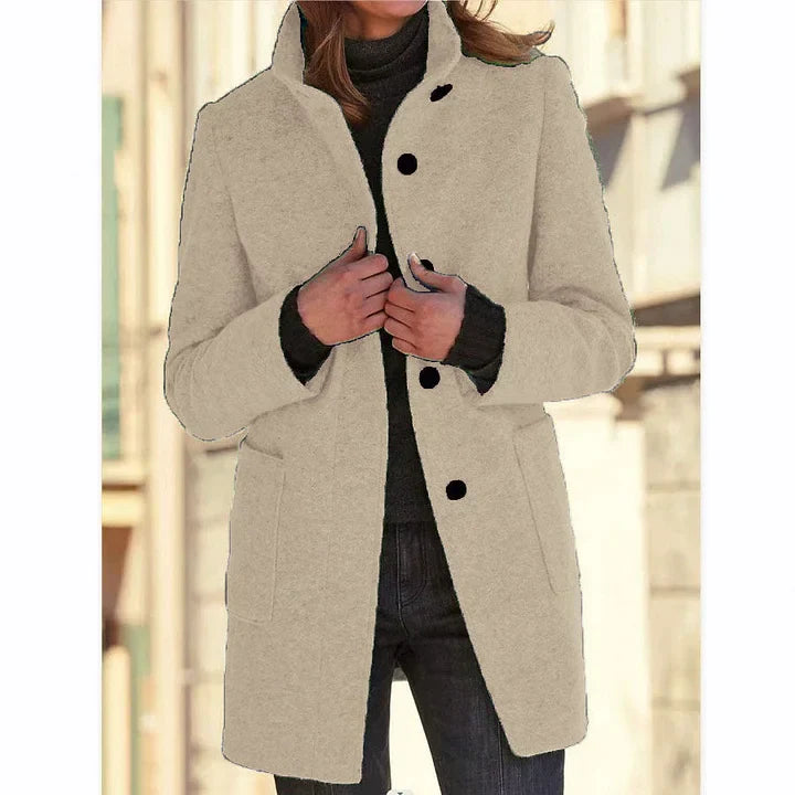 Anastasia – Long-Sleeved Coat with Windbreaker