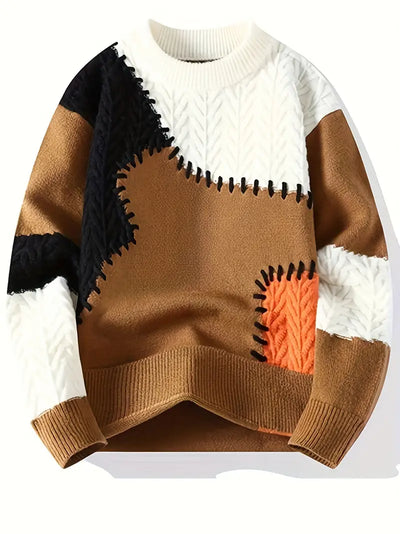 Mirello – Casual Knitted Sweater with Round Neck