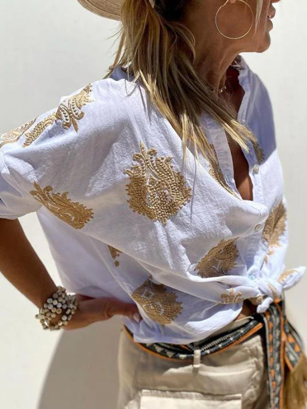 Elysia- Stylish embroidered blouse