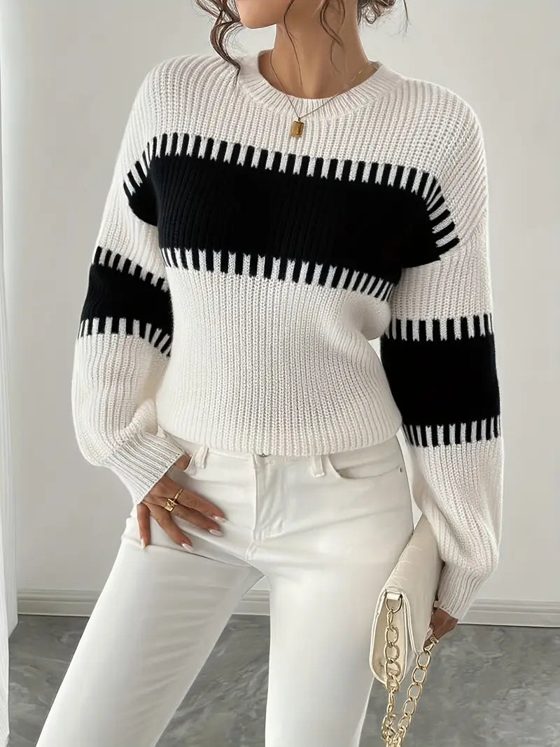 Clarisse – Long-Sleeved Round-Neck Sweater