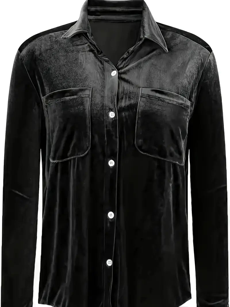 Maelis – Long Sleeve Shirt With Front Pockets