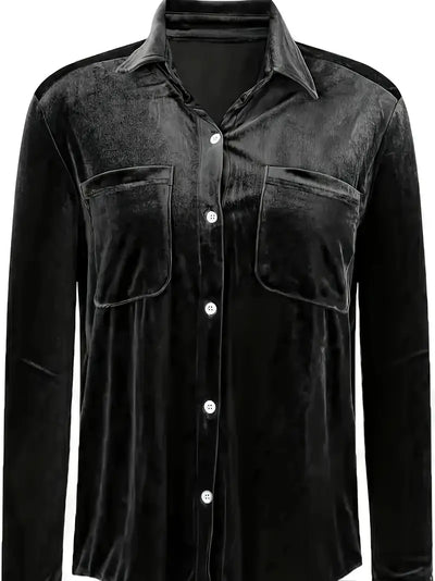 Maelis – Long Sleeve Shirt With Front Pockets