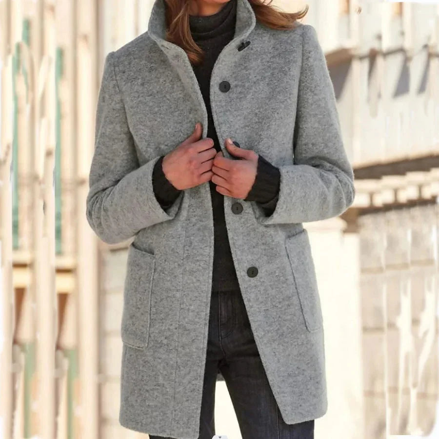 Anastasia – Long-Sleeved Coat with Windbreaker