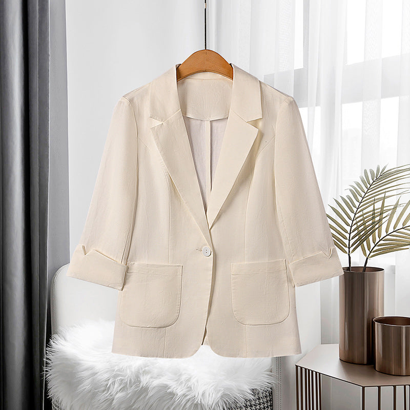 Amelie Fleur Adelaide Linen Blazer