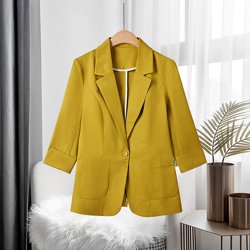 Amelie Fleur Adelaide Linen Blazer