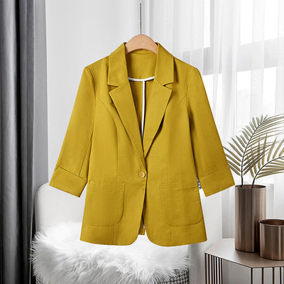 Amelie Fleur Adelaide Linen Blazer