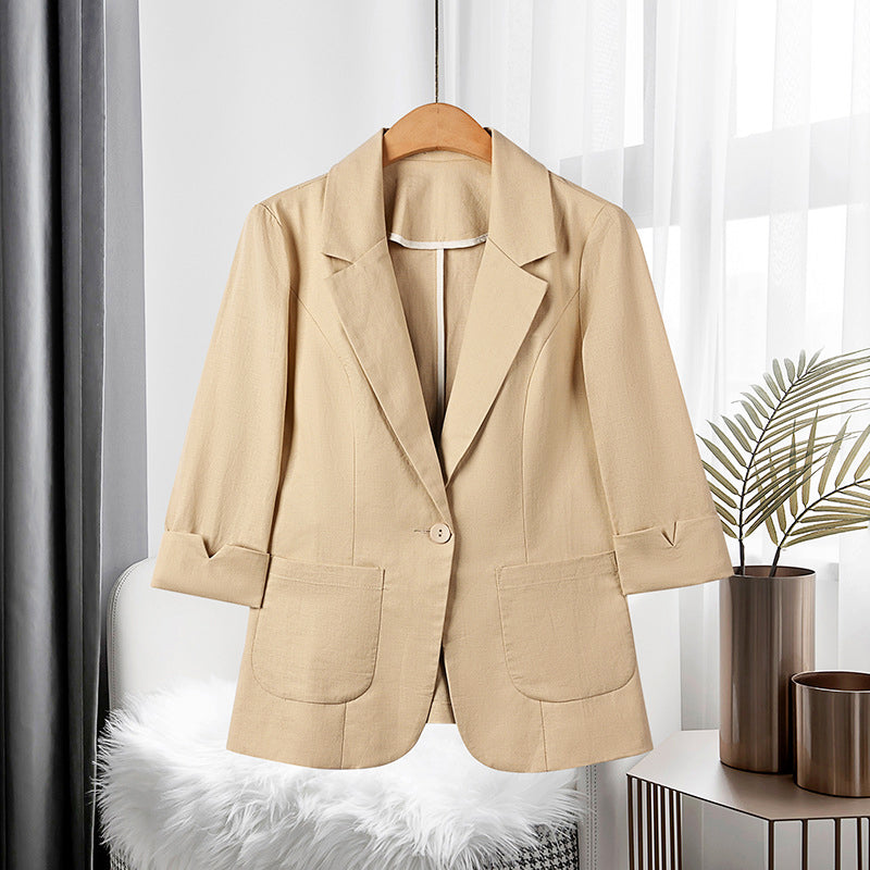 Amelie Fleur Adelaide Linen Blazer