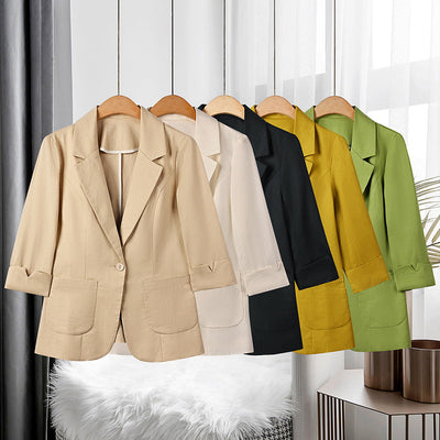 Amelie Fleur Adelaide Linen Blazer