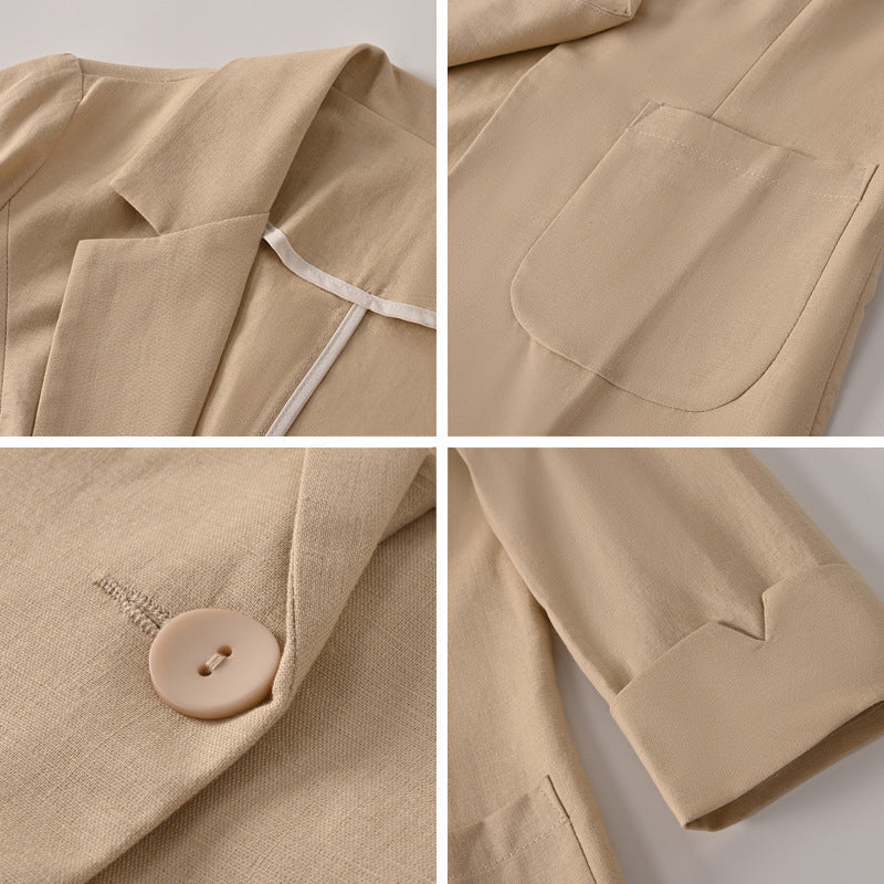 Amelie Fleur Adelaide Linen Blazer