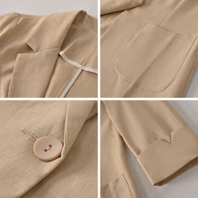 Amelie Fleur Adelaide Linen Blazer