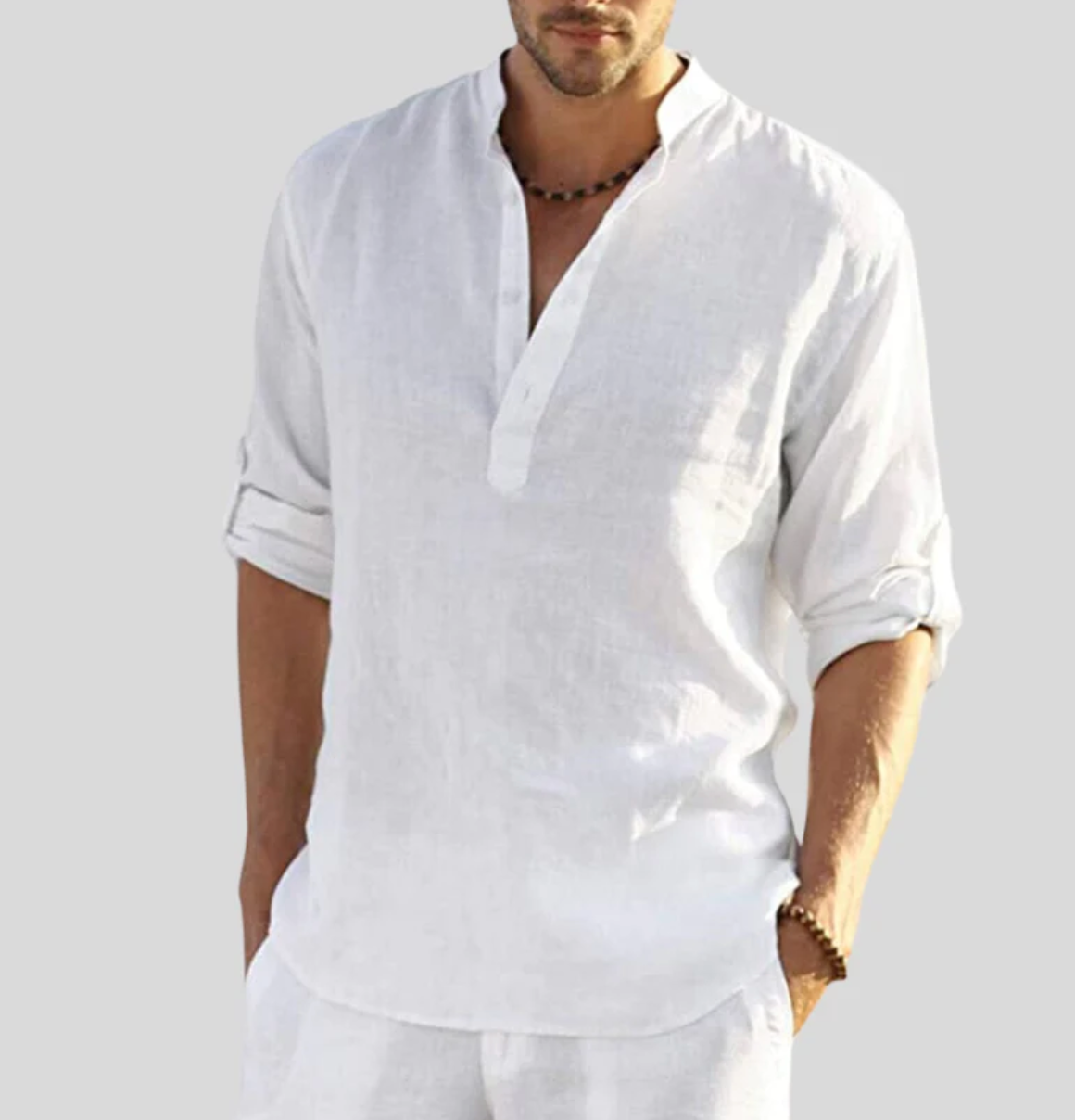 Joseph - Elegant Linen Shirt with Collar