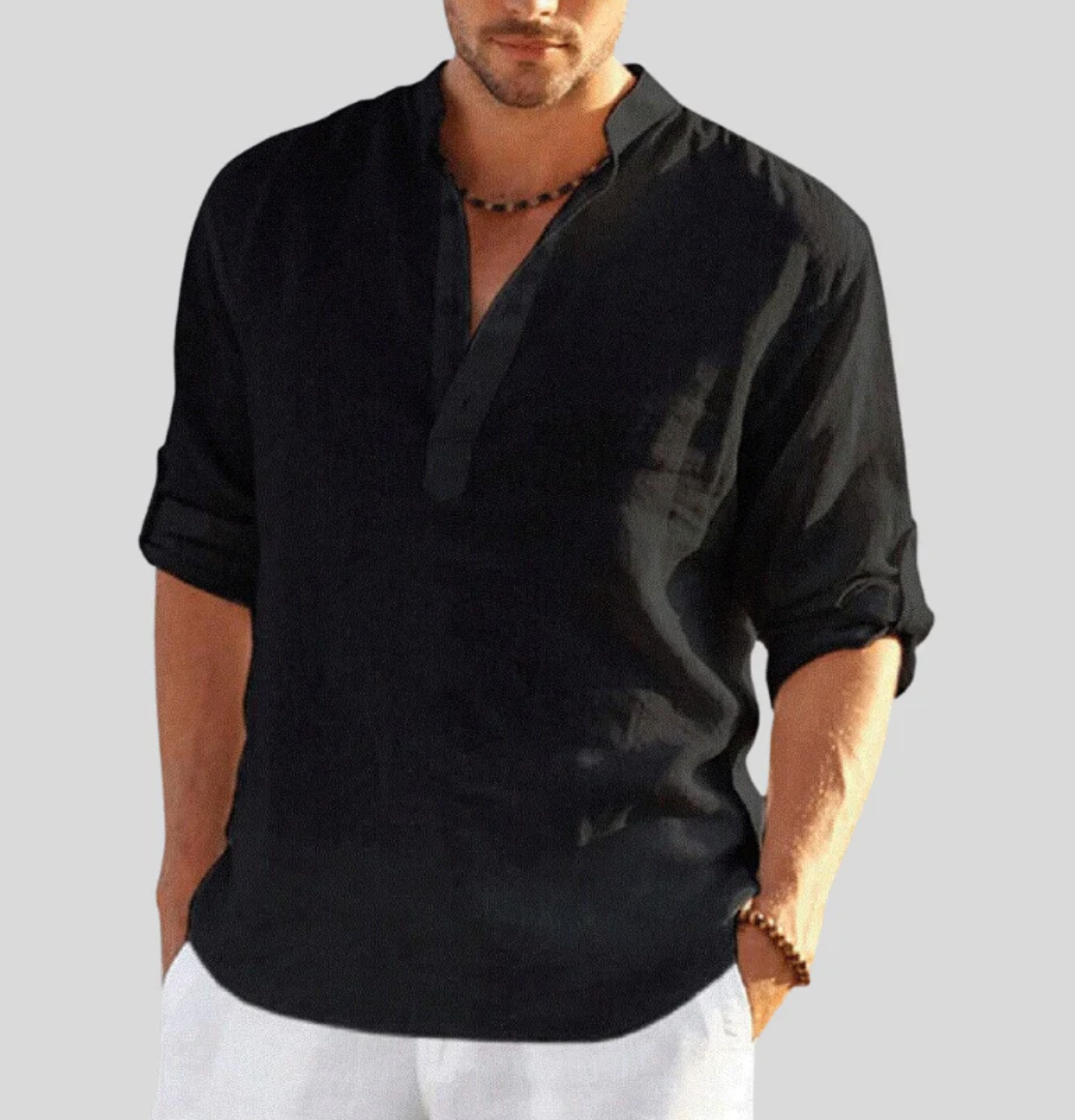 Joseph - Elegant Linen Shirt with Collar