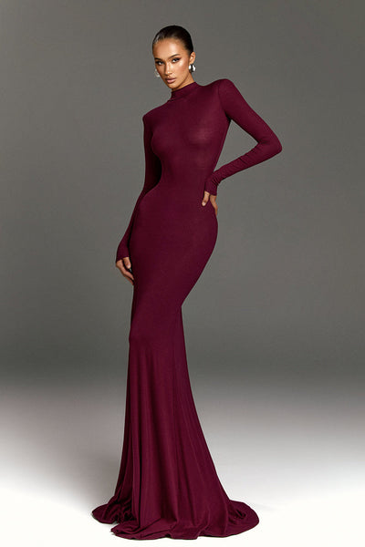 Sigourney｜Turtleneck Maxi Dress