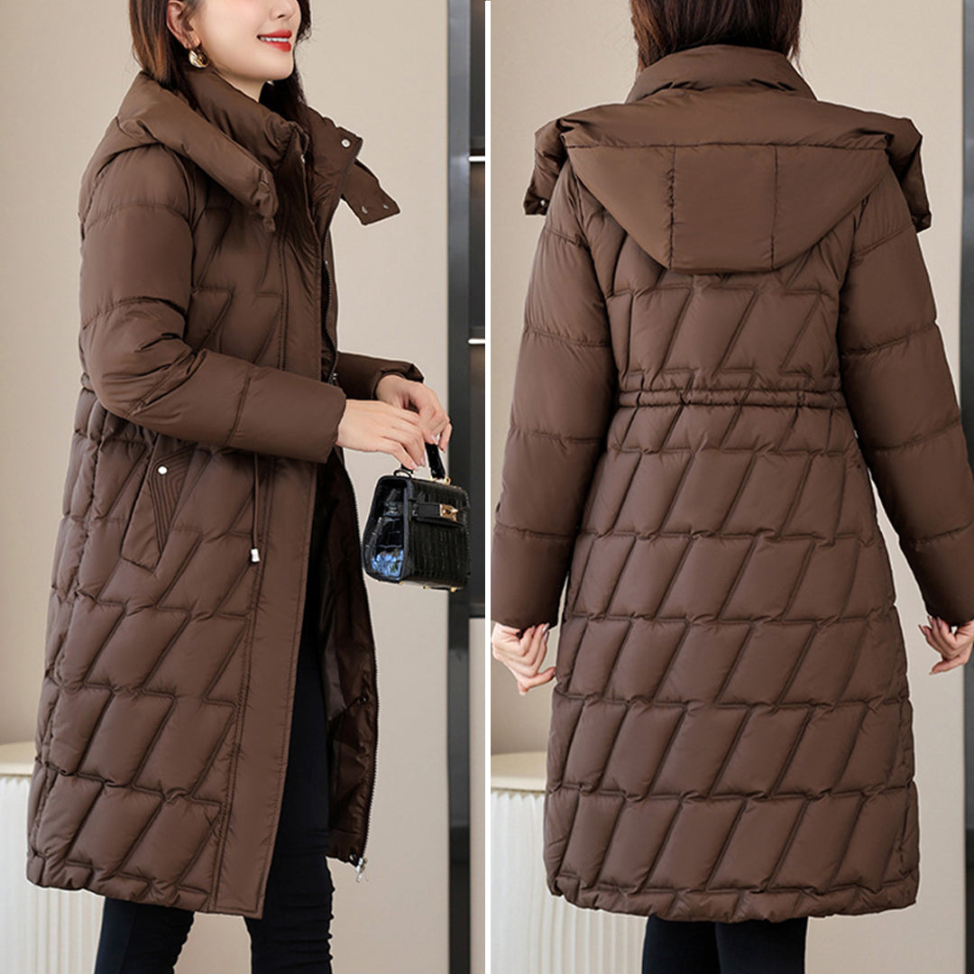 Eleanor| Quilted Winter Coat with Hood