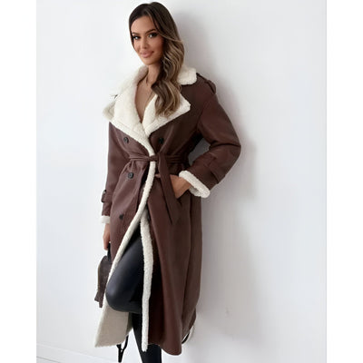 Amelia | Luxe Sherpa-Lined Trench Coat