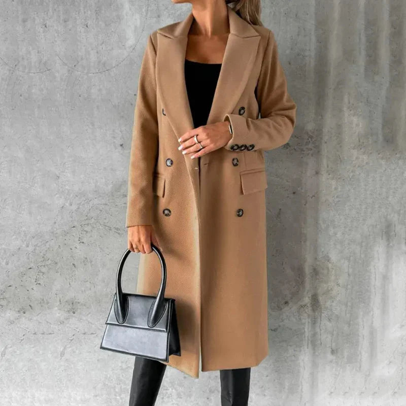 Elowen | Elegant Wool Trench Coat