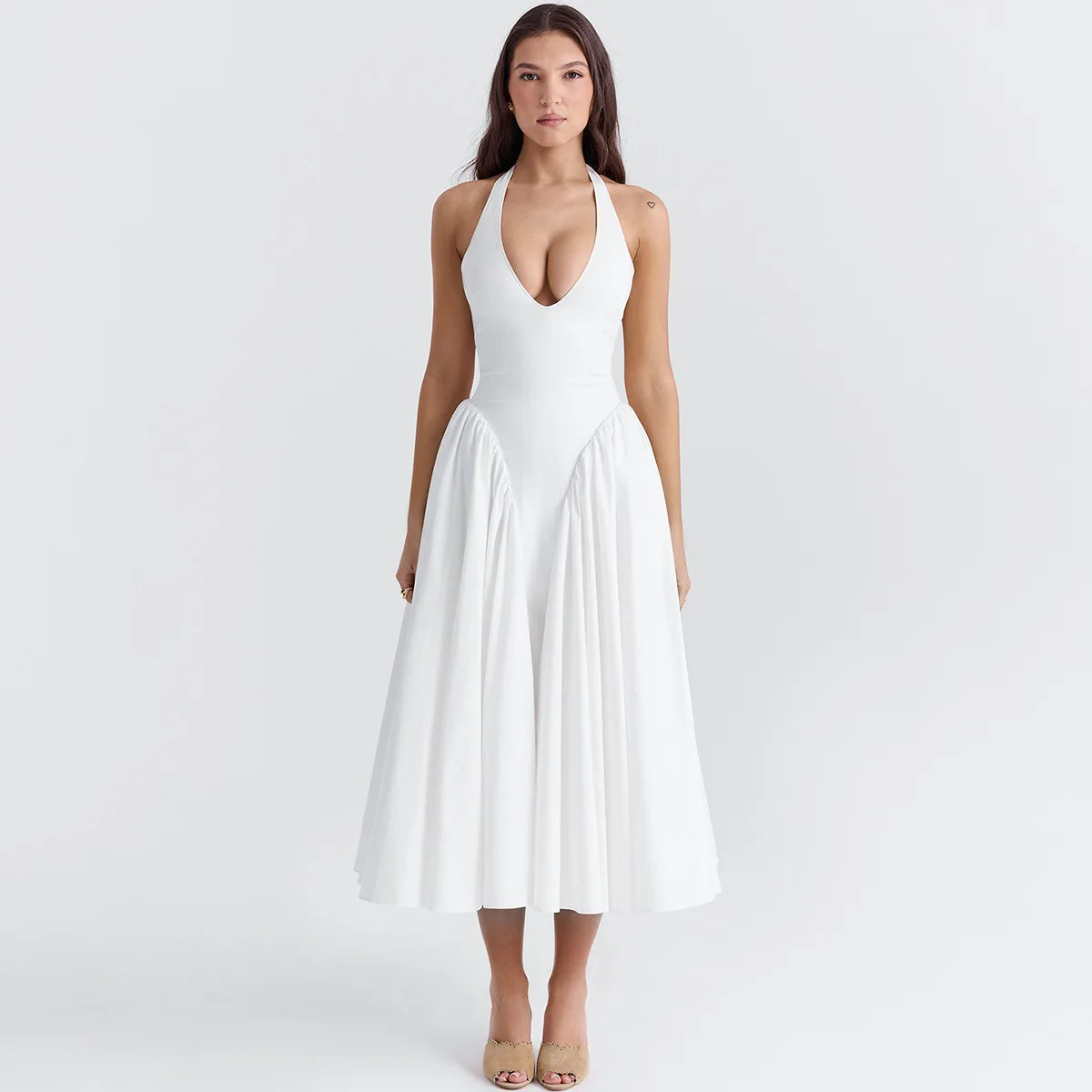 Chloe | Halter Fit & Flare Dress