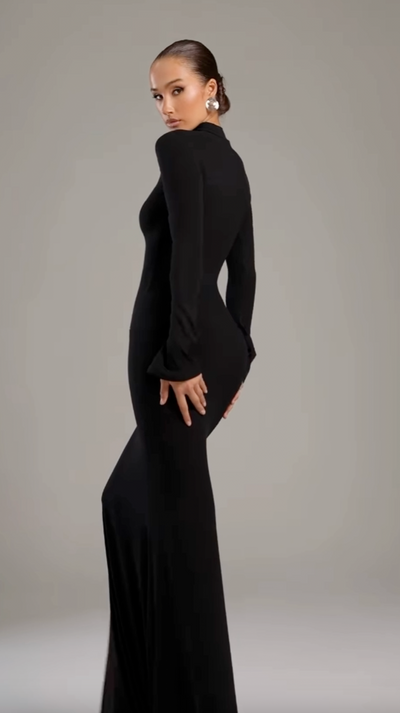 Sigourney｜Turtleneck Maxi Dress